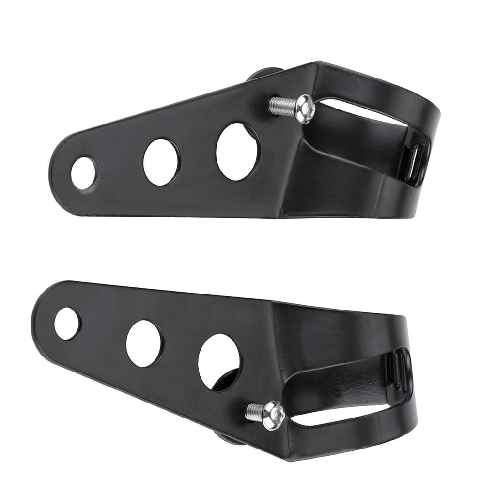 35 43mm Motorcycle Headlight Mount Bracket Fork Tube Clamp Kit Black for Chopper Cafe Racer
