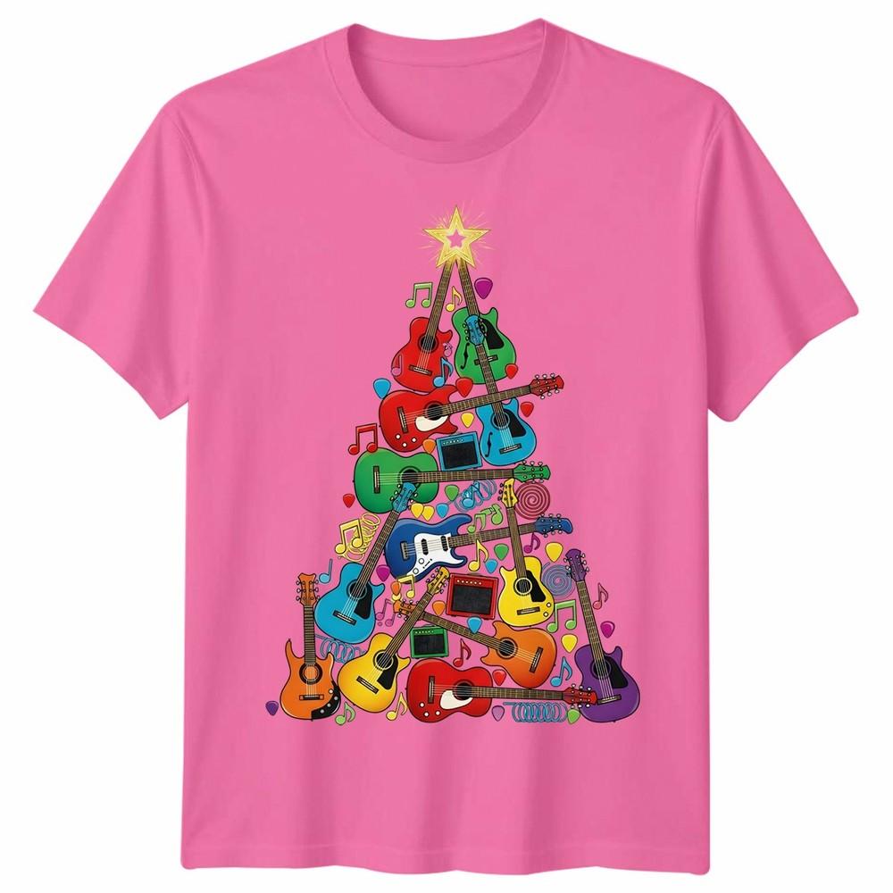 Guitar Christmas Tree Holidays Unisexs TShirt Unisexs Tee Graphic Unisex Music