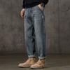 Foreign Trade Surplus Spring, Autumn, and Winter Trendy American Retro Jeans for Men, New Style Loose Straight Casual Cool Long Pants