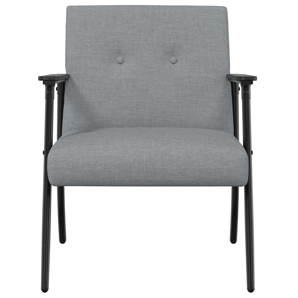 Armchair Light Grey Fabric