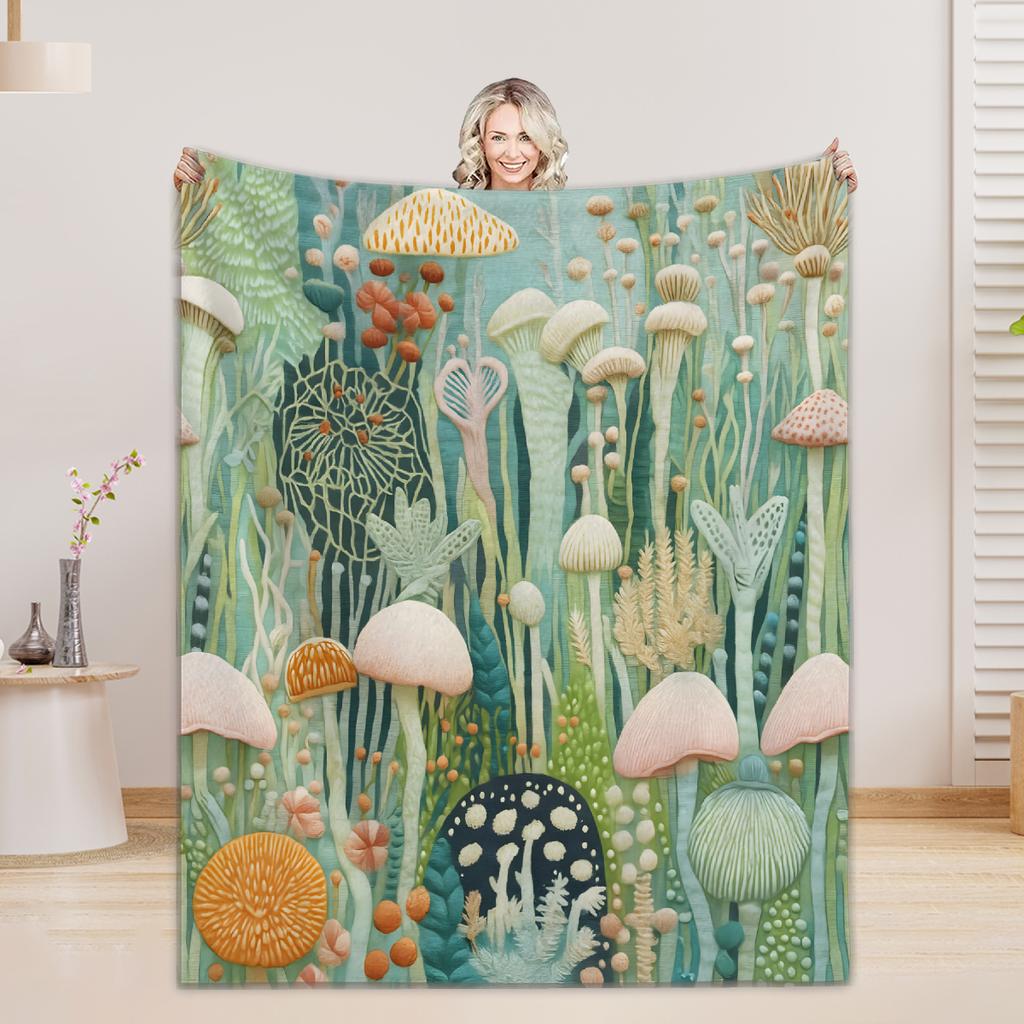 Beautiful Floral Flannel Blanket 3D Printed Blanket For Office Home Camping Nap Leisure Blankets Birthday Gifts For Home Decor