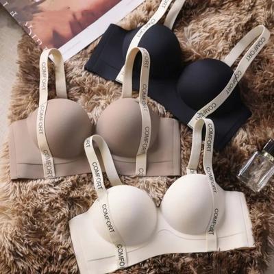 Sexy Dessous Damen Kleine Brust Gerafft und Vergrößert Pfirsich Herz Nahtlose Weichen Stützenden BH Kein Stahlring Auf Der Oberen Unterstützung Sommer BHs