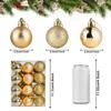 Pachet de 24 de bile pentru pom de Crăciun, ornamente, accesorii pentru agățat, articole de decor pentru brad de Crăciun, pentru acasă, birou, biserică, interior, exterior