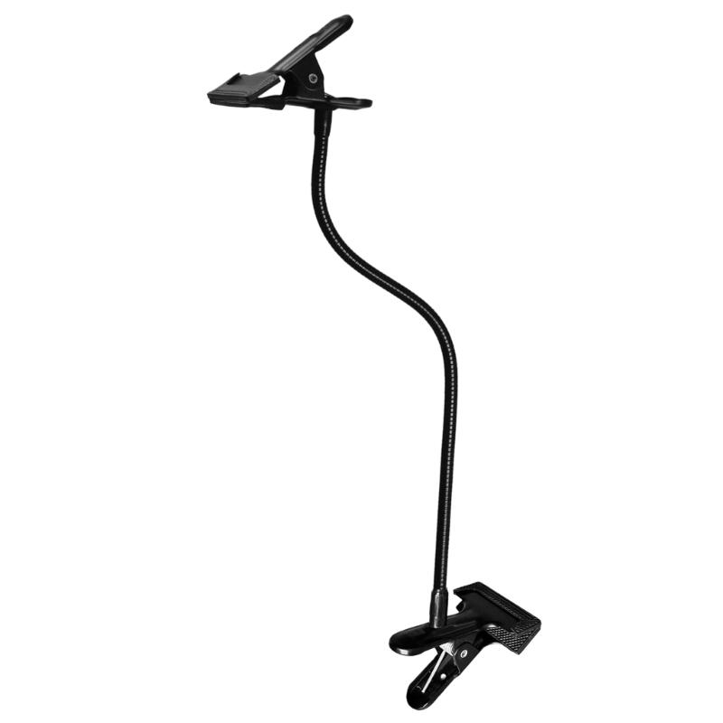 Flexible Metal Hose with Plastic Clamp and AntiSlip Pad Stand for Securely Mounting Microphones Hair Dryers Small Fan