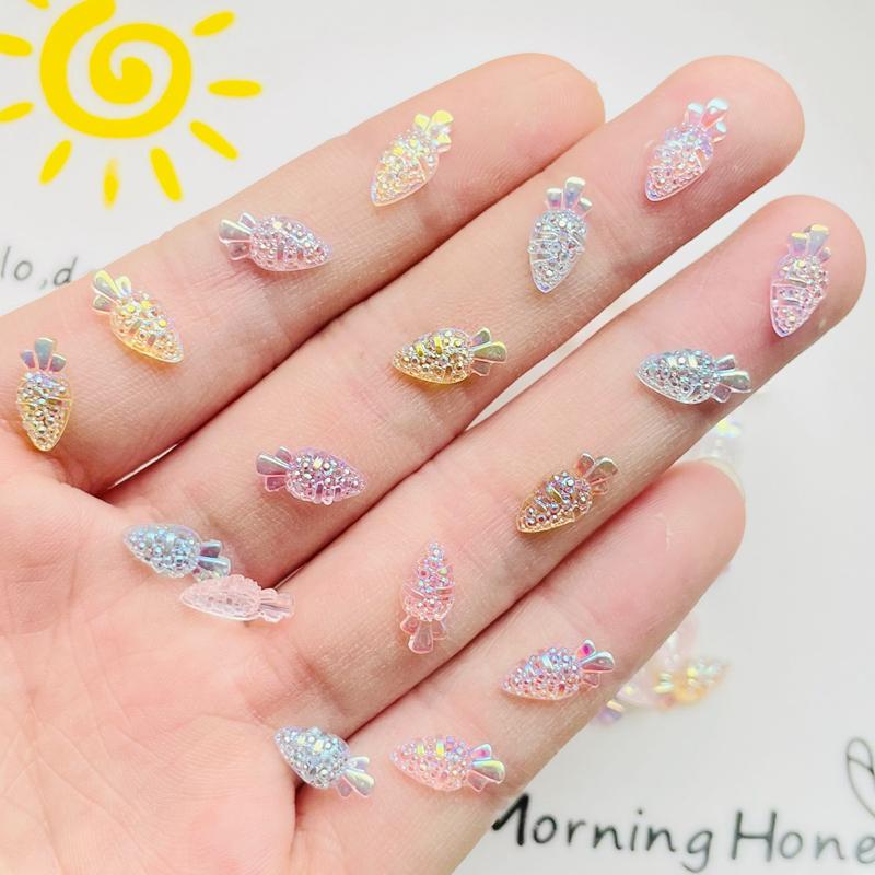 100 Pcs New Cute Mini Kawaii Color Little Goldfish Resin Figurine Crafts Flatback Cabochon Ornament Jewelry Making Hairwear K38