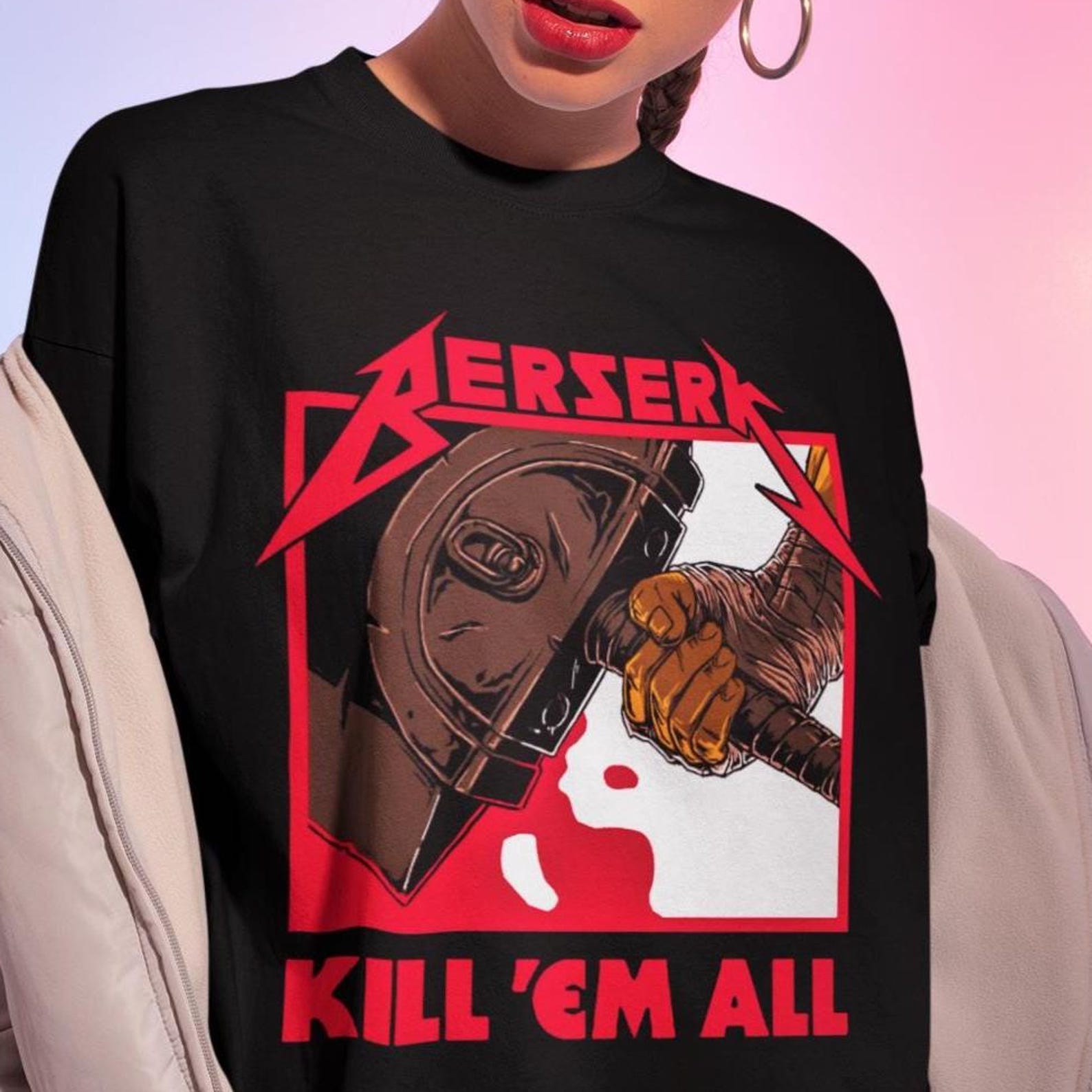 Kill Em All Guts Shirt -Anime Tshirt,Guts Sweatshirt XL