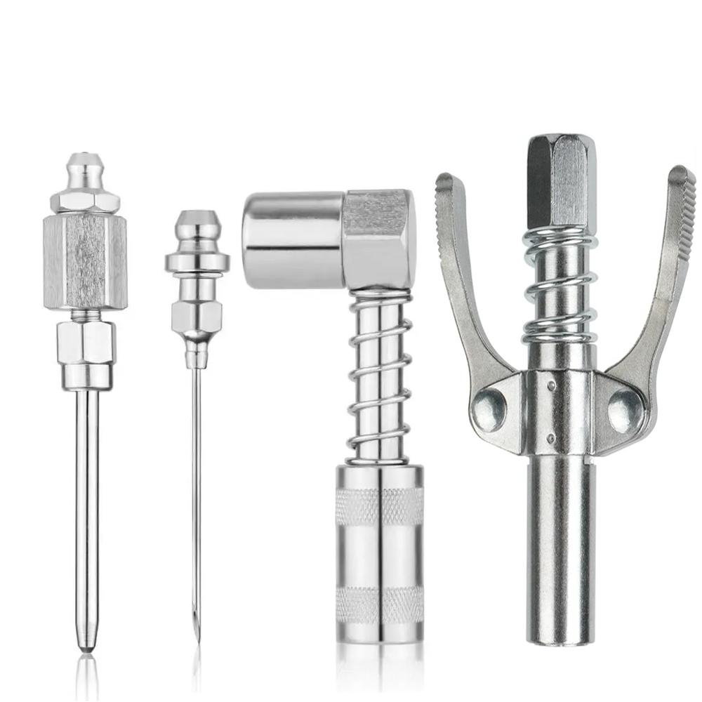 

4Pcs Grease Coupler Fitting Set Grease Accessory Two Press Easy To Push Accessories Quick Connect for Car Spare Parts Set