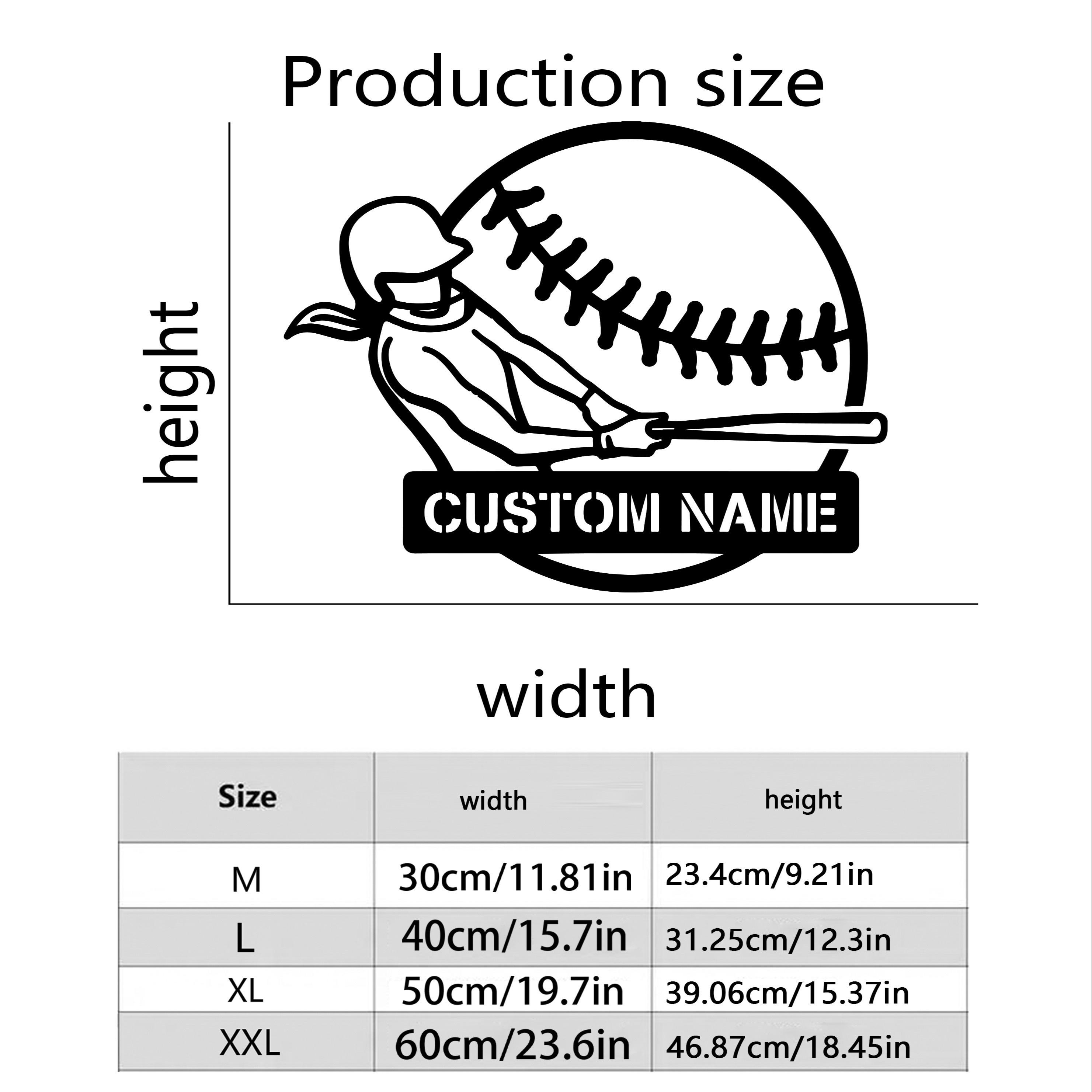 

Baseball Metal Sign Custom Surname Decor Garden Porch Wall Art Gift 30cm