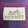 Great HERMES blanket Avalon H logo cashmere blend large size Purple mens Used