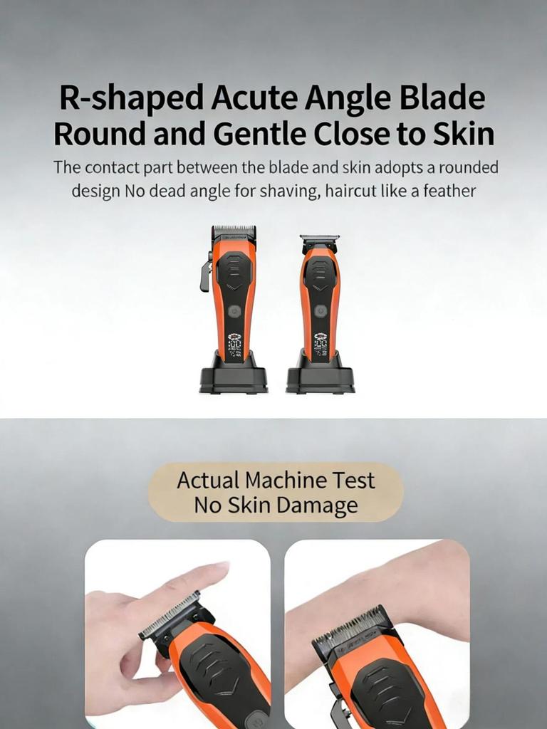 Professional Electric Hair Clipper Set for Barbers - Includes Carving Tool