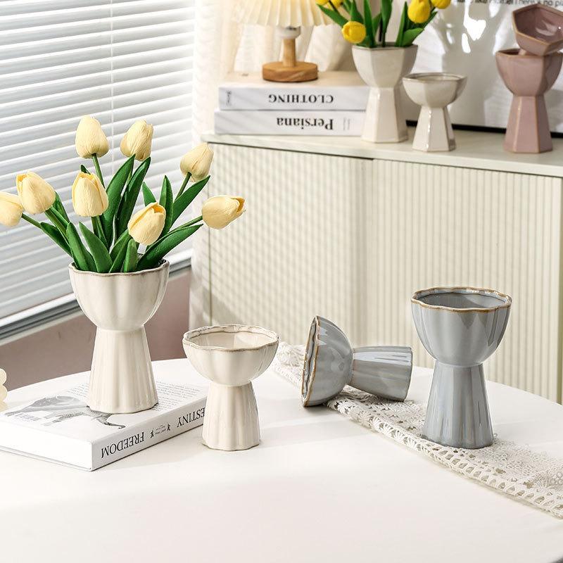 Nordic Minimalist Ceramic Vase Ornaments Modern Home Decoration,living Room Bedroom Desktop Decorative Vases Office Decoration