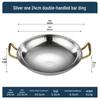 Gold Double Ear Stainless Steel Seafood Pot with Alcohol Stove for Camping