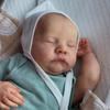 BZDOLL 48cm 19inch Baby Reborn Doll Sleeping with 3D-painting Skin, Hand Drawn and Blood Vessels, Soft vinyl Newborn Girl Art Christmas Birthday Gift