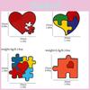 Cartoon Puzzle Pin Decorative Metal Badge For Commemoration And Fashion