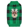 Christmas Leisure Pet Acrylic Sweater Plaid Knit Embroidered Santa Reindeer Snowman Elastic Comfortable Durable Winter Dog Cat