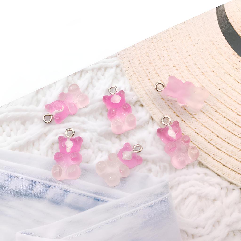 Bear Candy Resin Lollipop Pendant: Mix 32 DIY Jewelry & Toy Accessories Lucky Bag for Kids