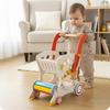 Wooden Infant Pusher Cart Cutout Openings Push Stacking Rings Play for Young