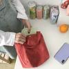 Preppy Design Colored Bag with Makeup Bag Corduroy Bento Bag Women Bag Cute Kawaii Handbags