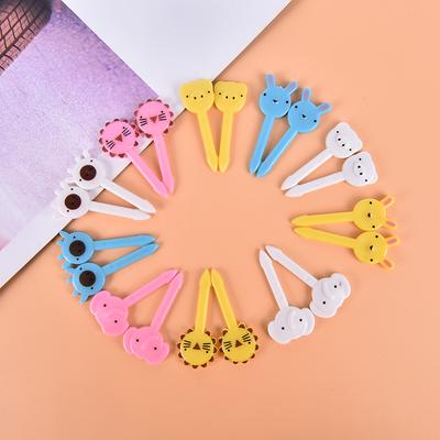 10Pcs Decor Lunch Box Accessory Fruit Picks Kids' Animal Forks Food Mini Tool