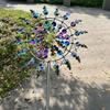 Metal Windmill 360 Degrees Spinning Iron Windmill Ornament Wind Powered Wind Catchers Sculptures Spinners for Yard Garden Patio Decoration