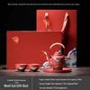 Forbidden City Crane Ceramic Alcohol Tea Brewing Set