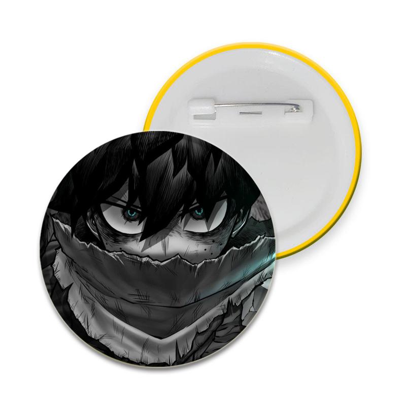 32/44/58mm Anime Figure Izuku Midoriya Round Brooch Clothing Lapel Pin Souvenir Soft Button Pins My Hero Academia Badge