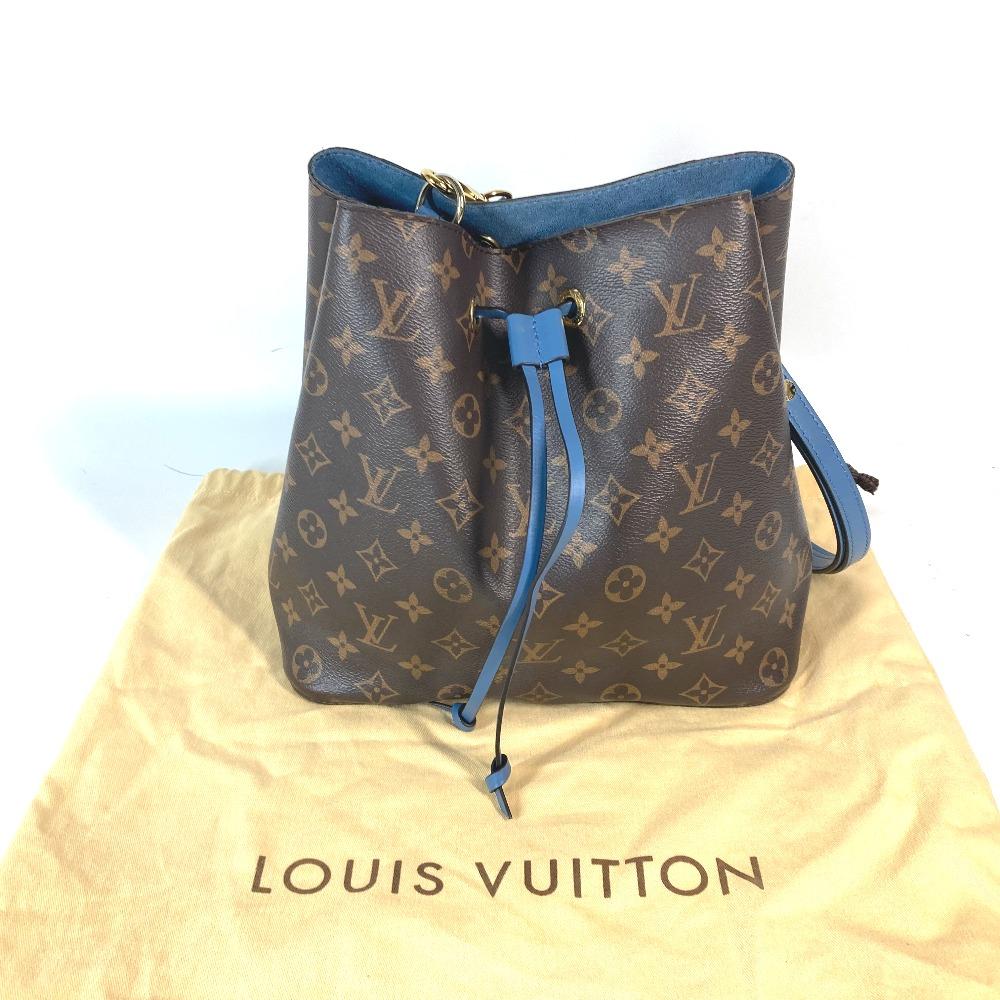 Louis Vuitton M43569 Monogram Neonoe Bucket type Shoulder Bag Brown x blue