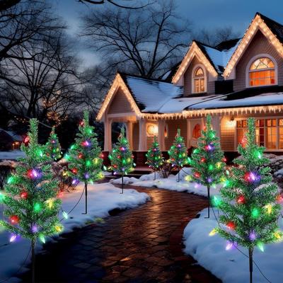 Solar LED Christmas Tree Garden Lights: Lawn and Courtyard Decor