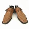 BURBERRY/Genuine Leather Monk Strap Shoes/26.5/Brown/Business/Dress(USED)