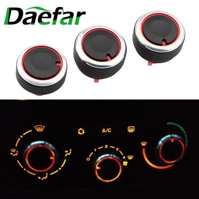 3 Teile/satz Klimaanlage AC Knöpfe Schalter Wärme Control Tasten Fit Für Peugeot 206 207 2006 - 2011 Auto