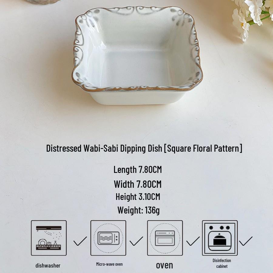 

Керамическая пиала для соуса, обожженная в печи в стиле Ваби-саби: Идеально для соевого соуса, уксуса или закусок