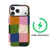 Color Blocks Phone Case for iPhone 17 16 15 14 13 12 11 X XS XR XSMAX 7 8 Air Pro Max Plus Luxury Double-layer Back Cover
