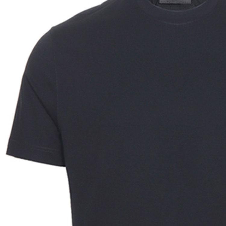 Prada T-Shirts Men's Black Crew Neck Moderate UJM564-710-F0002-S-092