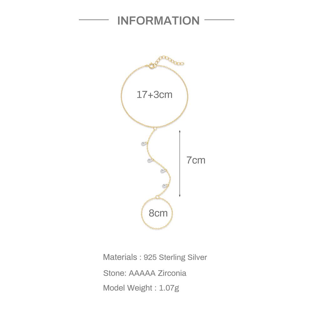 CANNER 925 Zilver Sprankelende Handketting Armbanden Voor Vrouwen INS Geometrische CZ Achtpuntige Ster Armbanden Fijne Sieraden