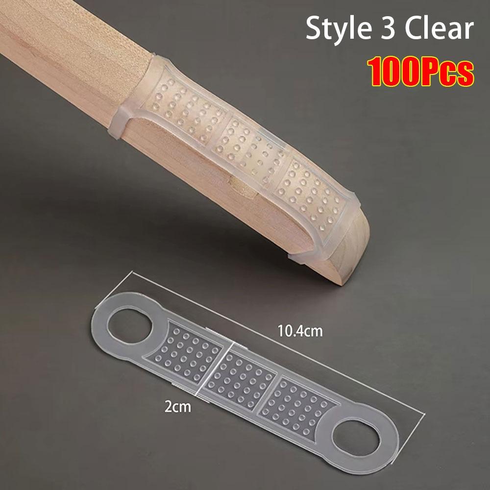 100Pcs Pad Mat Hanger Strip Transparent Anti-slip Gasket New Clothes Hanger Anti-slip Pad