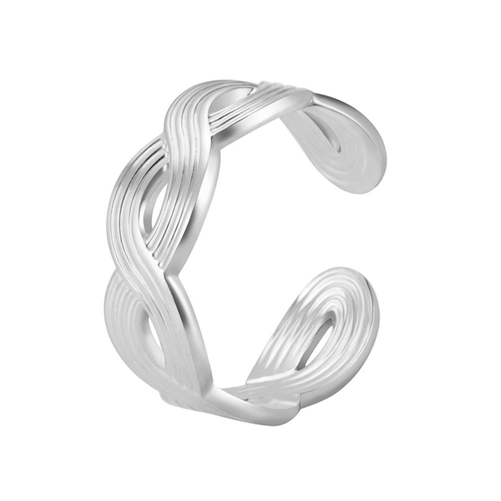 

Adjustable Wave Design Open Infinity Symbol Ring Women s Fashion Geometric Jewelry Gift