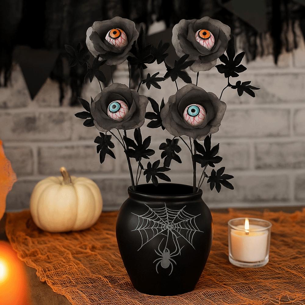 Simulation Halloween Eyeball Flower Scary Artificial False Flowers  Haunted House Props