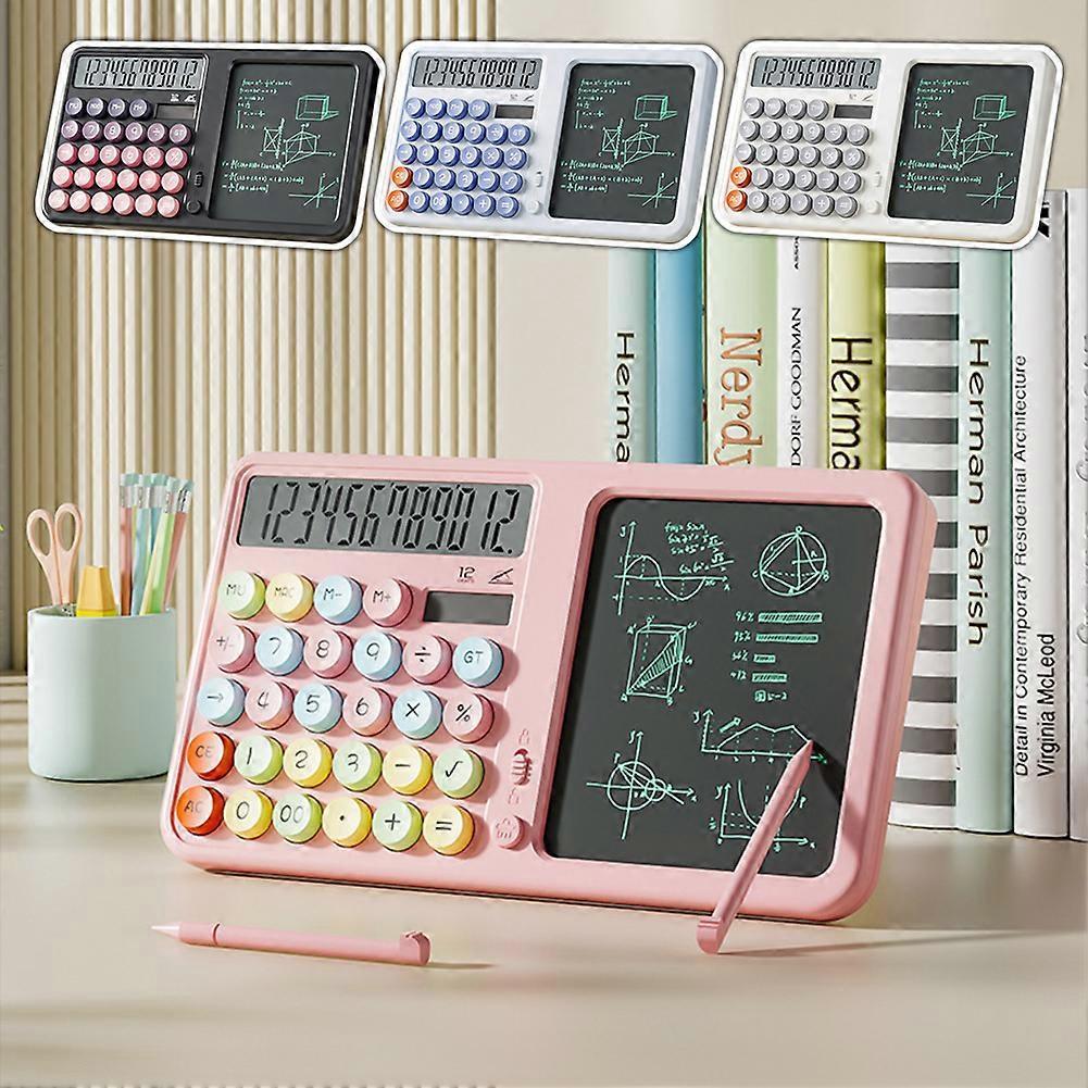 Solar/Battery Powered Calculator with Writing Tablet & Pen, Scientific Calculator with Notepad, School Supplies for Students