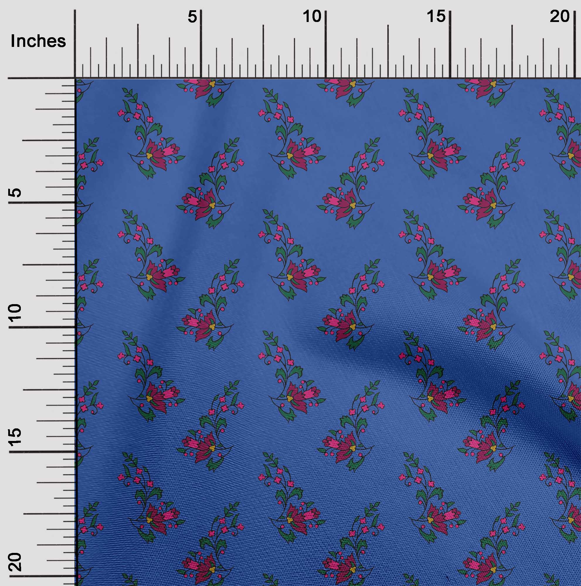 

oneOone Cotton Flex Blush Pink Fabric Leaves & Floral Block Diy Clothing Quilting Fabric Print Fabric By Yard 40 Inch 42 Inch Wide - Viscose Chiffon синій