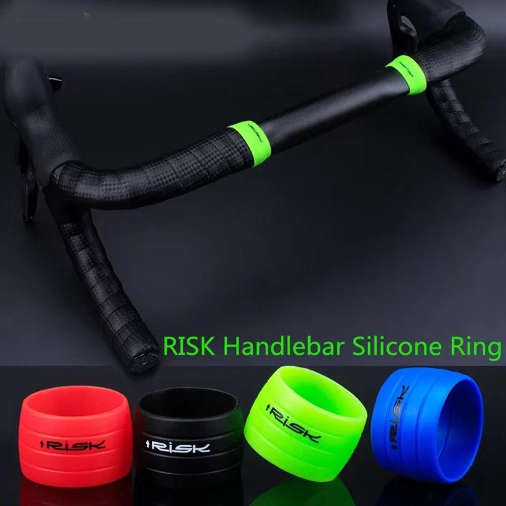 1pair Non-slip Bike Handlebar Strap Fixing Silicone Universal Handlebar Strap Sleeve Lightweight Handlebar Tape Ring