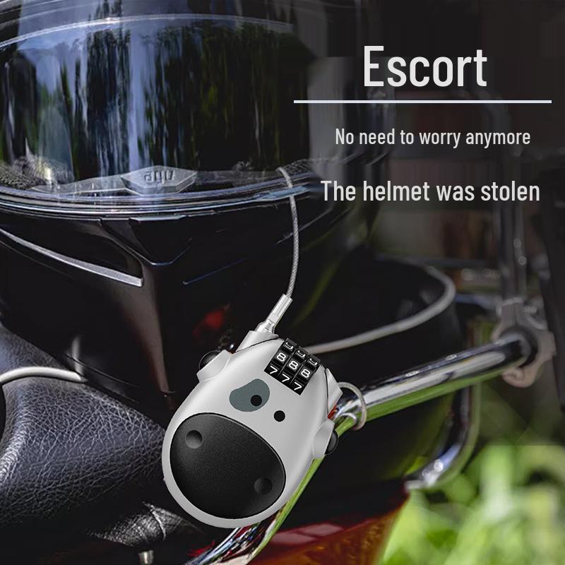 Retractable Anti-theft Combination Lock for Helmets, Suitcases, Bicycles, and Electric Scooters