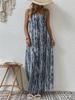 Women's Summer Boho Maxi Dress Spaghetti Strap Flowy Printed Plus Size Long Dress