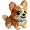 DIY Beaded Dog Embroidery Kit Handcraft Beadwork Animal Model Kit with Materials and Instructions for Beginners and Adults