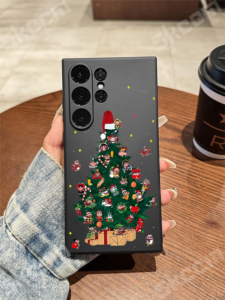 Christmas New Year Soft TPU Phone Case For Samsung Galaxy S24 Ultra S23 Plus S22 S20 FE A55 A54 A73 A72 A71 A51 A50 A35 A15Cover