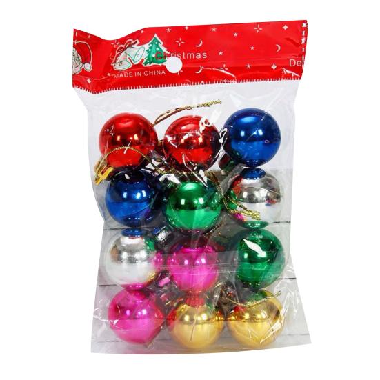12 stuks Kerstballen Hangend Ornament 3 cm Diameter Gekleurde Ballen Feestlocatie Sfeer Decoratie Accessoires Kerstboom Hanger Kerst Winkelcentrum