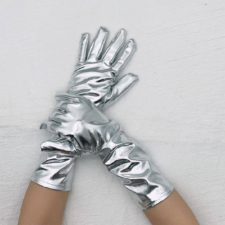Sexy Metallic Gloves Spandex Gloves for Opera for Women and Girls Gift