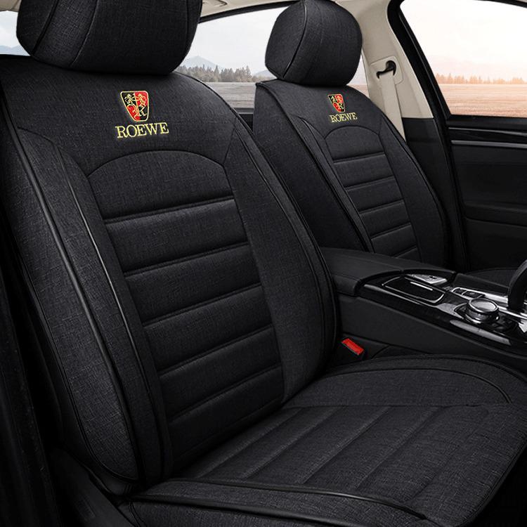 Roewe Car Seat Cushion: Full Surround, Breathable Linen, Universal Fit for All Seasons