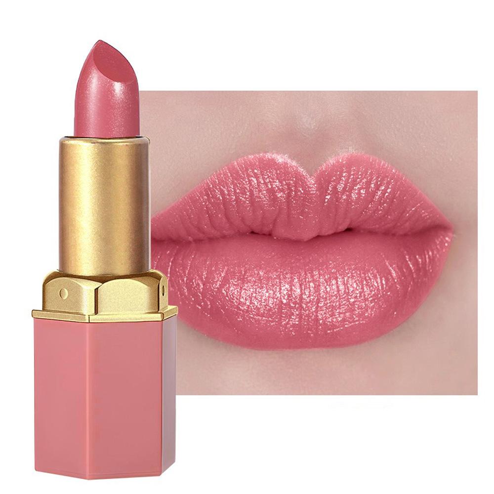 Nuovo Rossetto Metallico Rosso Lucido 6 Colori Lunga Tenuta Glitter Scintillante Lucidalabbra Solido Impermeabile Shimmer Labbra Vellutate Trucco