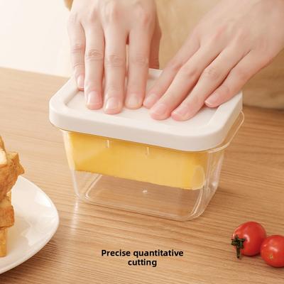 New Butter Cutting Storage Box with Lid, Refrigerator, Freezer, and Household Fresh-keeping Storage Box