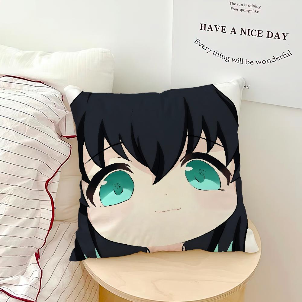 аниме манга арт чиби D-DemonS S-SlayerS наволочка мягкая наволочка для дивана гостиной домашнего офиса Декор Защитные чехлы 30cmx30cm